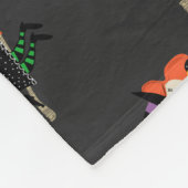 Couverture Polaire Halloween Flying Cute Witch avec Broom Charcoal (Coin)