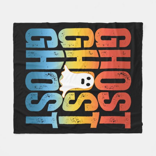 COUVERTURE POLAIRE HALLOWEEN GHOST GHOST GHOST (Devant (Horizontal))