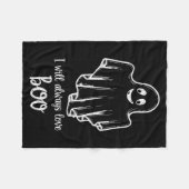 Couverture Polaire Halloween Ghost I Will Always Love Boo (Devant (Horizontal))