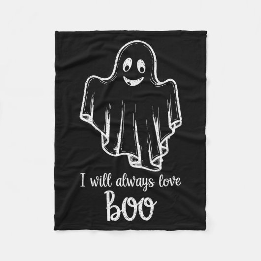Couverture Polaire Halloween Ghost I Will Always Love Boo (Devant)