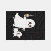 Couverture Polaire Halloween Ghost Walking Dog Soky Season Halloween  (Devant (Horizontal))