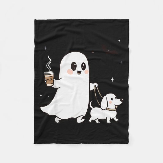 Couverture Polaire Halloween Ghost Walking Dog Soky Season Halloween  (Devant)