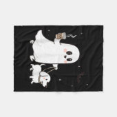 Couverture Polaire Halloween Ghost Walking Dog Soky Season Halloween (Devant (Horizontal))