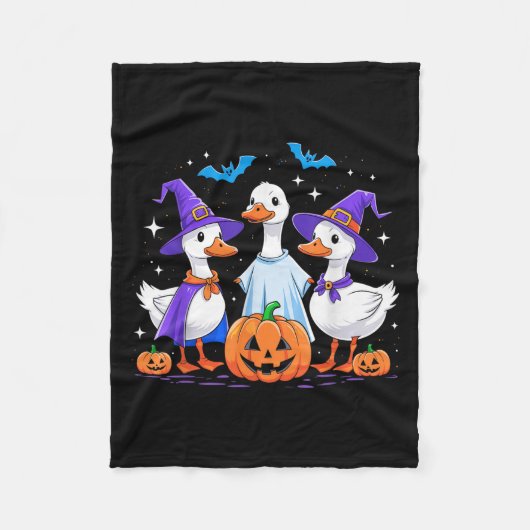 Couverture Polaire Halloween Goose Ghost Pumpkin Witch Costume Soky F (Devant)