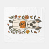 Couverture Polaire Halloween Grandes Fleurs Danoises (Devant (Horizontal))