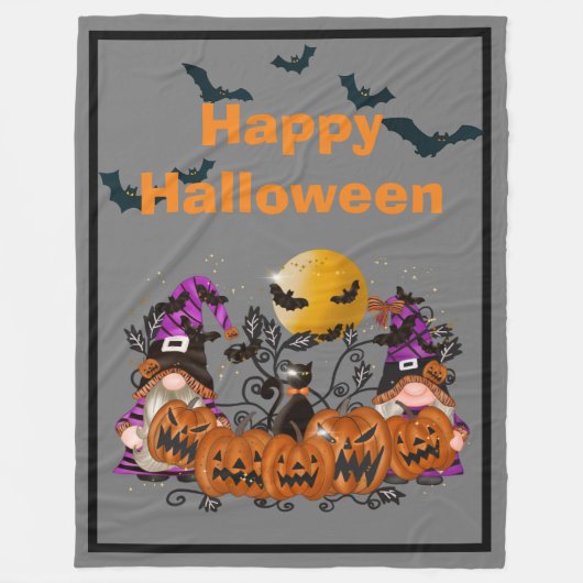 Couverture Polaire Halloween Grey Gray Gnome (Devant)