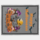 Couverture Polaire Halloween Grey Gray Gnome (Devant (Horizontal))