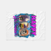 Couverture Polaire Halloween Happy Halloween Birthday (Devant (Horizontal))