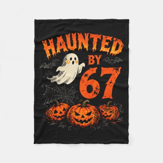 Couverture Polaire Halloween Haunted By 67 Funny Halloween Ghost Six  (Devant)
