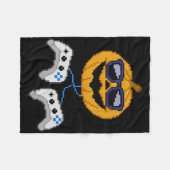 Couverture Polaire Halloween Jack-o'-lantern Pixeleleled Jeu Gamer Bo (Devant (Horizontal))