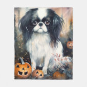 Couverture Polaire Halloween japonais chinois avec la peur Citrouille (Devant)