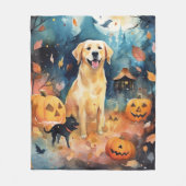 Couverture Polaire Halloween Lappund Finlandais Avec Peur Citrouille (Devant)