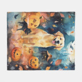 Couverture Polaire Halloween Lappund Finlandais Avec Peur Citrouille (Devant (Horizontal))