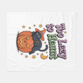 Couverture Polaire Halloween Lazy Ghost (Devant (Horizontal))
