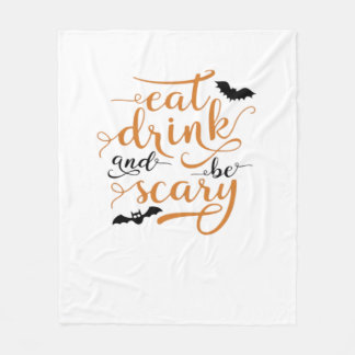 Couverture Polaire Halloween Manger Boire Et Etre Effrayant Créatif D