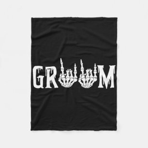 Couverture Polaire Halloween mariée Mariage Groom Skeleton jusqu'à la