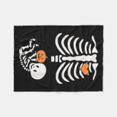 Couverture Polaire Halloween Maternity Skeleton Baby Heart Pregnancy  (Devant (Horizontal))