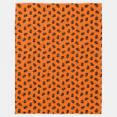 Couverture Polaire Halloween moderne Halloween crâne orange (Devant)