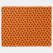 Couverture Polaire Halloween moderne Halloween crâne orange (Devant (Horizontal))