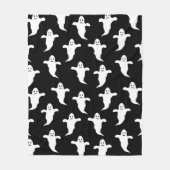 Couverture Polaire Halloween moderne simple noir et blanc Fantômes (Devant)