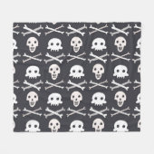 Couverture Polaire Halloween Motif coloré crâne (Devant (Horizontal))
