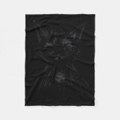 Couverture Polaire Halloween Mpy Black Kitten In Bat Costume (Devant)