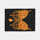 Couverture Polaire Halloween Orange Bra Design Costume Show Girls (Devant (Horizontal))