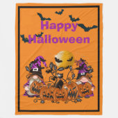 Couverture Polaire Halloween Orange Gnome tendance (Devant)