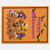 Couverture Polaire Halloween Orange Gnome tendance (Devant (Horizontal))