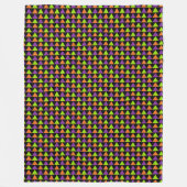 COUVERTURE POLAIRE HALLOWEEN ORANGE POURPRE VERT NOIR TRIANGLES (Devant)