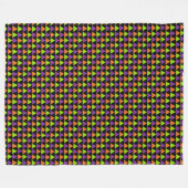 COUVERTURE POLAIRE HALLOWEEN ORANGE POURPRE VERT NOIR TRIANGLES (Devant (Horizontal))