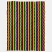 COUVERTURE POLAIRE HALLOWEEN ORANGE PURPLE GREEN BLACK STRIPES (Devant)