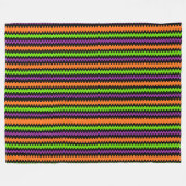 COUVERTURE POLAIRE HALLOWEEN ORANGE PURPLE GREEN BLACK STRIPES (Devant (Horizontal))