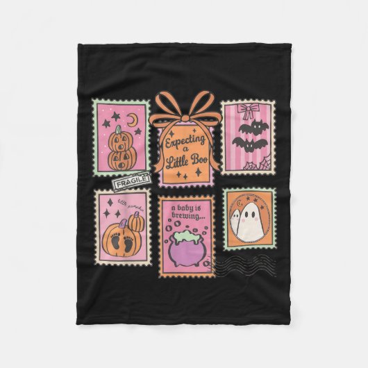 Couverture Polaire Halloween Pregnancy Announcement Funny Ghost Baby (Devant)