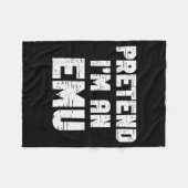 Couverture Polaire Halloween Pretend I'm A Emu Costume Funny Lazy Adu (Devant (Horizontal))