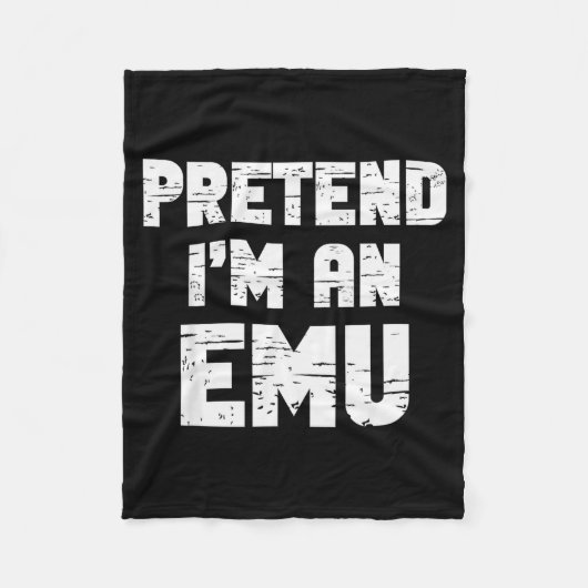 Couverture Polaire Halloween Pretend I'm A Emu Costume Funny Lazy Adu (Devant)