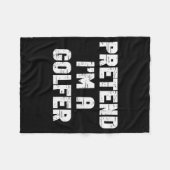 Couverture Polaire Halloween Pretend I'm A Golfer Costume Lazy Golfin (Devant (Horizontal))