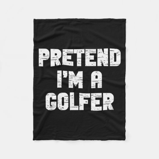 Couverture Polaire Halloween Pretend I'm A Golfer Costume Lazy Golfin (Devant)