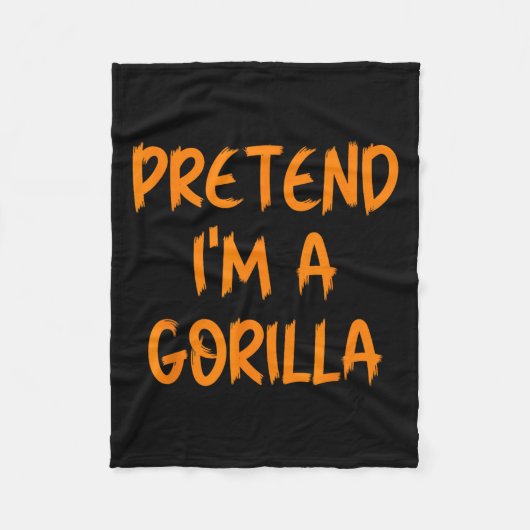 Couverture Polaire Halloween Pretend I'm A Gorilla Costume Lazy Kids (Devant)