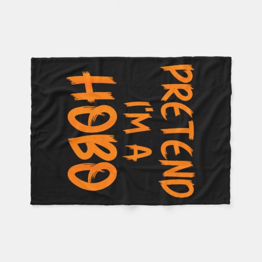 Couverture Polaire Halloween Pretend I'm A Hobo Costume Funny Lazy Ad (Devant (Horizontal))