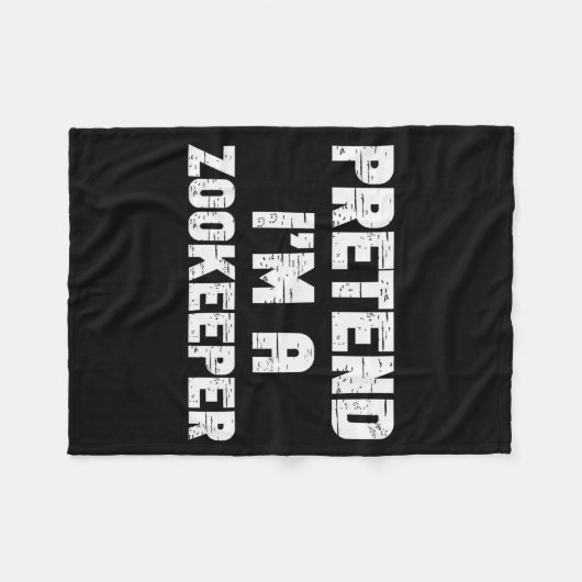 Couverture Polaire Halloween Pretend I'm A Zookeeper Costume Lazy Zoo (Devant (Horizontal))