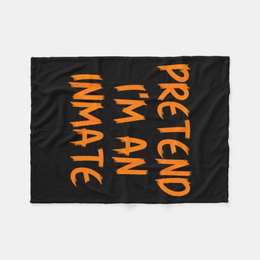 Couverture Polaire Halloween Pretend I'm An Inmate Costume Lazy Kids (Devant (Horizontal))