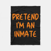 Couverture Polaire Halloween Pretend I'm An Inmate Costume Lazy Kids (Devant)