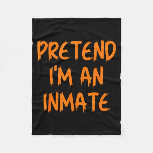 Couverture Polaire Halloween Pretend I'm An Inmate Costume Lazy Kids (Devant)