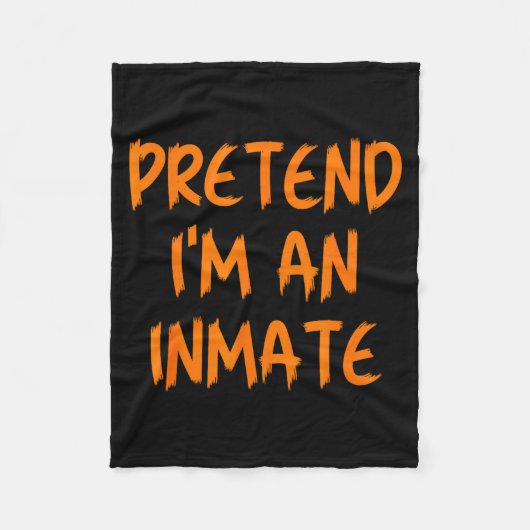 Couverture Polaire Halloween Pretend I'm An Inmate Costume Lazy Kids (Devant)
