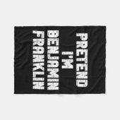 Couverture Polaire Halloween Pretend I'm Benjamin Franklin Costume La (Devant (Horizontal))