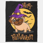 Couverture Polaire Halloween Puggy Fleece Blanche (Devant)