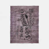Couverture Polaire Halloween Purple Grunge Gothique Salem Broom Compa (Devant)