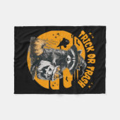 Couverture Polaire Halloween Raccoon Trac Ou Trash Retro Raccoons Vi (Devant (Horizontal))