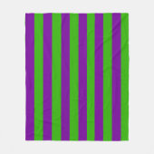 Couverture Polaire Halloween rayures en violet et vert (Devant)